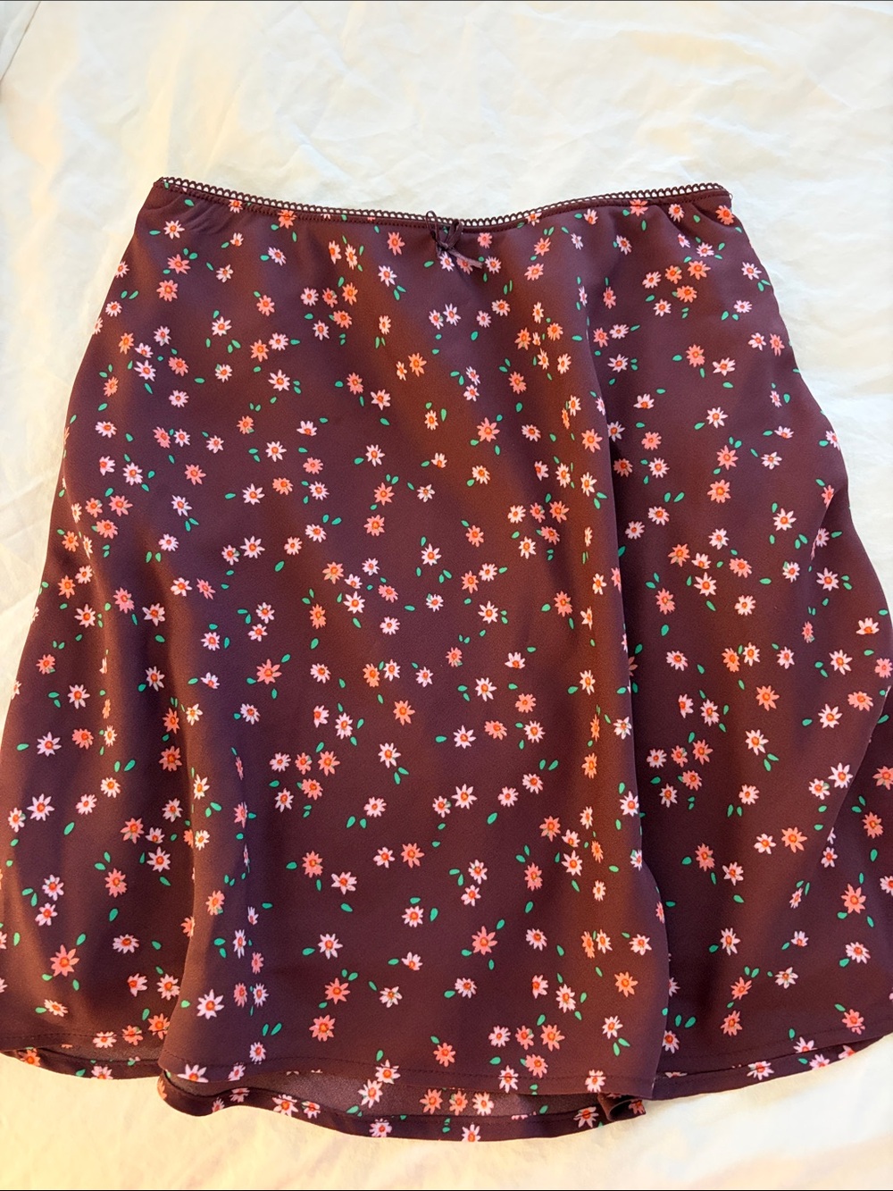 wild fable Wine Floral Skater Mini Skirt